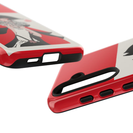 Crimson Masquerade Phone Case – Dramatic Grace & Bold Elegance