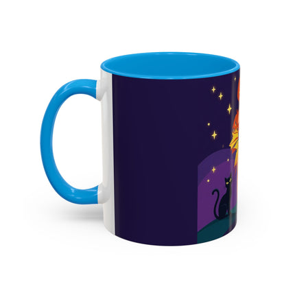 🎃🕯️ Moonlit Pumpkin Masquerade Colorful Mug – Whimsical Halloween Charm