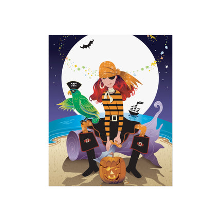 Moonlit Pirate Halloween Fine Art Posters