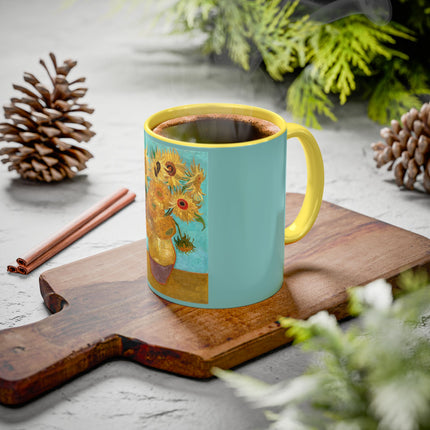 Vase with Twelve Sunflowers by Vincent van Gogh Colorful Mugs (11oz, 15oz)
