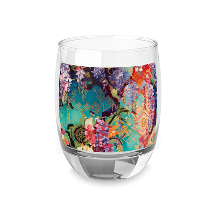 Golden Wisteria Symphony Whiskey Glass