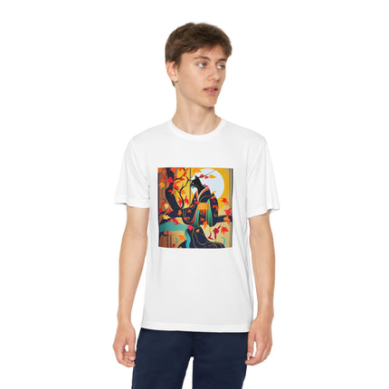 Black Cat in Kimono Youth Competitor Tee