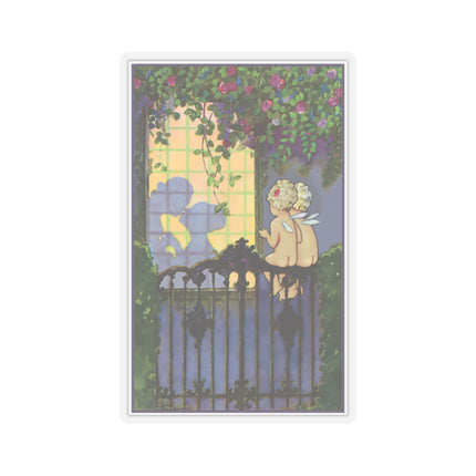 Whispers of Love: A Vintage Art Deco Fairytale Kiss-Cut Stickers (4 Sizes)