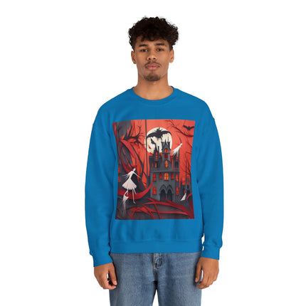 Halloween Night Scene Unisex Heavy Blend™ Crewneck Sweatshirt