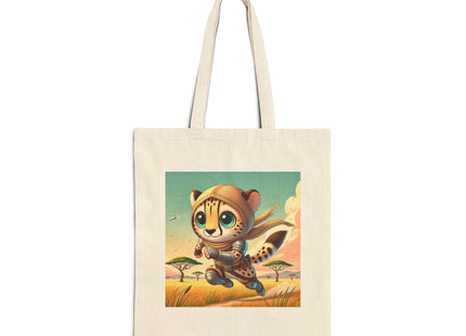 Swift Cheetah Cotton Canvas Tote Bag