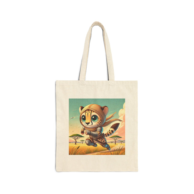 Swift Cheetah Cotton Canvas Tote Bag