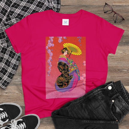 Enchanting Geisha Women's Midweight Cotton Tee