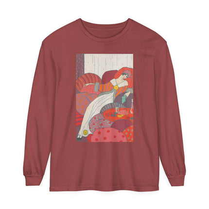 Les Coussins by Georges Lepape Garment-dyed Long Sleeve T-Shirt