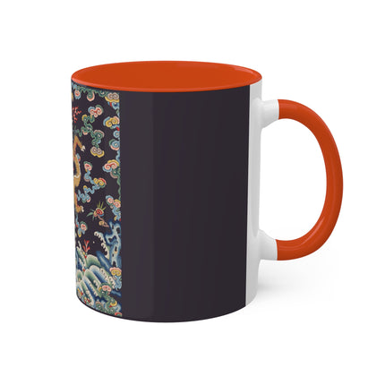Rank Badge with Dragon with Deer Hooves Colorful Mugs, 11oz