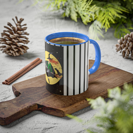 A Witch’s Moonlit Flight Colorful Mugs, 11oz