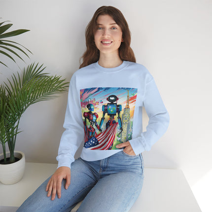 High Fashion Cyberpunk CIA Robots Unisex Heavy Blend™ Crewneck Sweatshirt