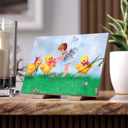 The Fairy’s Springtime Welcome Ceramic Tile