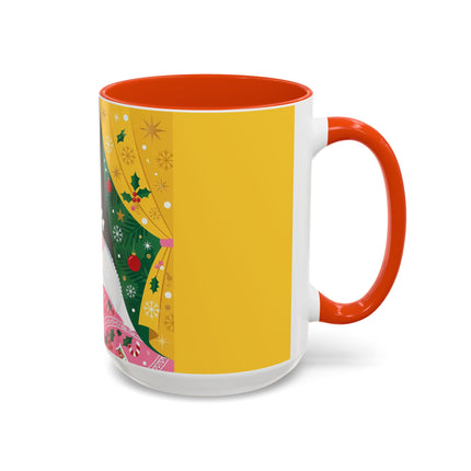 💌🎄 The Christmas Letter Of Holly House Colorful Mug – Whimsical Art Deco Holiday Charm