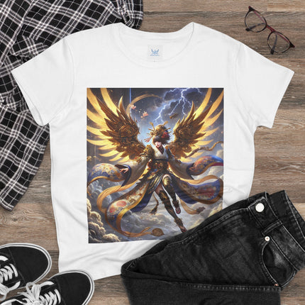 Valkyrie Descending Through Storm Cotton Tee