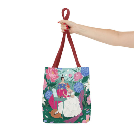 🌸🕯️ The Ladies Of The Enchanted Garden Vanity Tote Bag – Art Deco Floral Elegance
