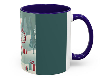 Candy Cane Timekeeper Bunny Colorful Mugs (11oz, 15oz)