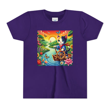 Sailor Kitten’s River Adventure Youth Short Sleeve Tee