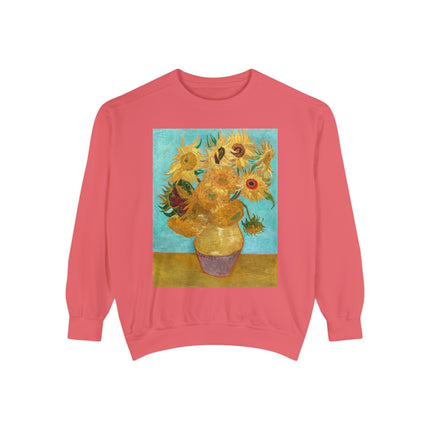 Vase with Twelve Sunflowers by Vincent Van Gogh Unisex Garment-Dyed Sweatshirt