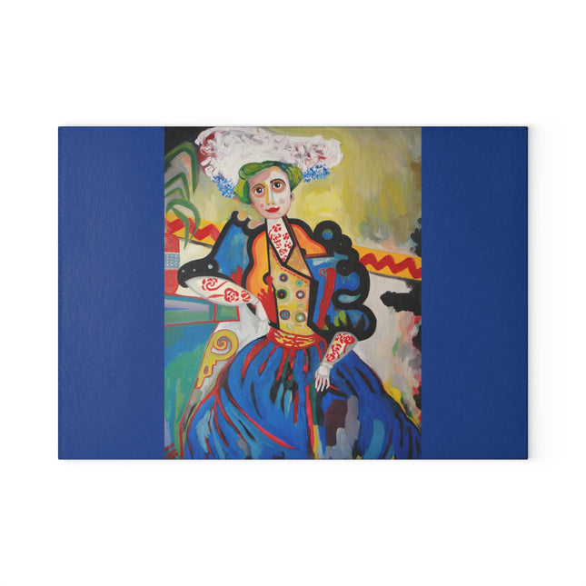 A Mulher by Amadeo de Souza-Carosa Glass Cutting Board