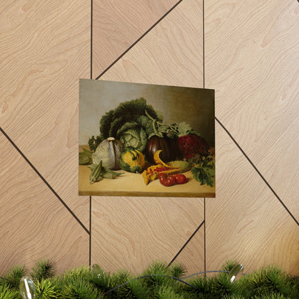 Still Life, Balsam Apple, and Vegetables by James Peale Matte Horizontal Posters