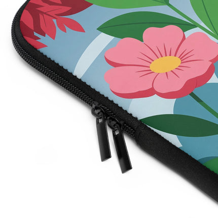 🌺🪭 The Lady Of The Grand Garden Terrace Laptop Sleeve – Art Deco Floral Elegance