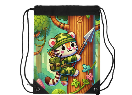 Stealthy Stripes Drawstring Bag