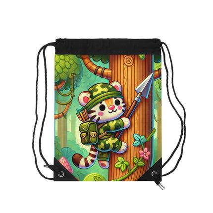 Stealthy Stripes Drawstring Bag
