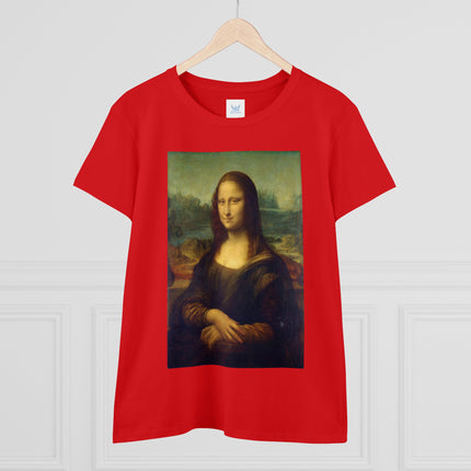 Mona Lisa by Leonardo da Vinci Women's Midweight Cotton Tee