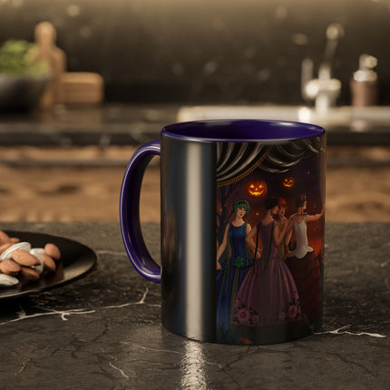 🏹🎃 Cupid's Arrow At Pumpkin Moon Manor Colorful Mug – Romantic Halloween Charm