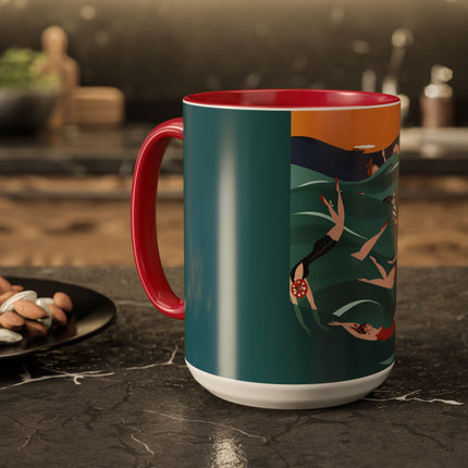 Summer Splash Colorful Mugs – Retro Beach Joy & Carefree Summer Vibes