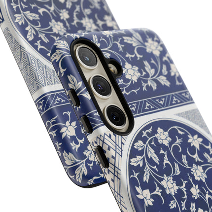 Blue Flower Pattern by Owen Jones Phone Cases