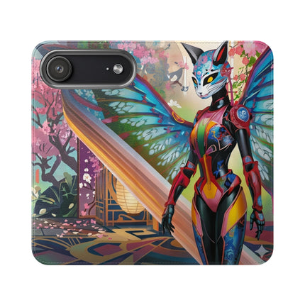 🦊🦋 Cyber Kitsune Butterfly Guardian Phone Case – Neon Magic & Digital Dreams