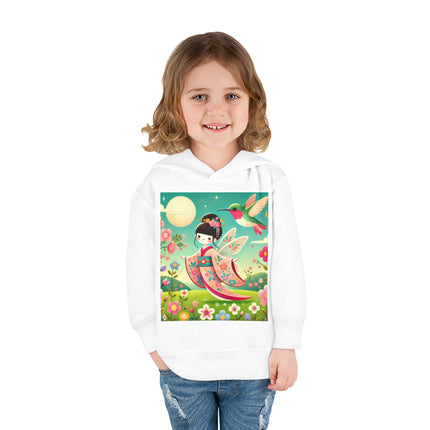 Geisha Fairy and the Hummingbird Blossom Toddler Pullover Fleece Hoodie