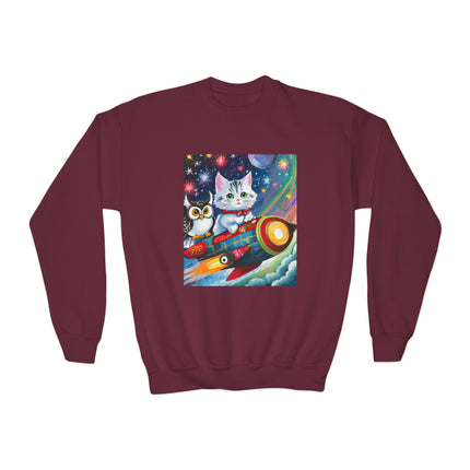 Flight of Fancy Youth Crewneck Sweatshirt – Imagination, Adventure & Cosmic Fun