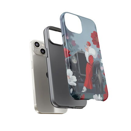 🚗🌺 The Lady Of The Grand Touring Car Phone Case – Art Deco Motoring Elegance