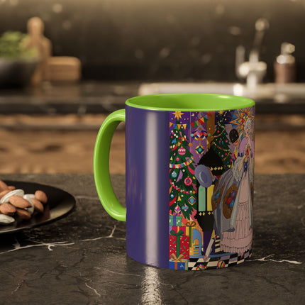 🎄✨ The Lady Of The Christmas Ornament Colorful Mug – Art Deco Holiday Fantasy