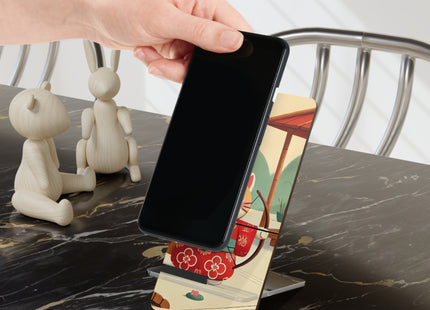 Archer Kitten in the Zen Garden Mobile Display Stand for Smartphones