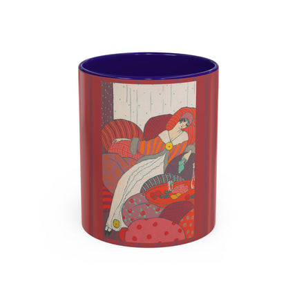 Les Coussins by Georges Lepape Colorful Mugs (11oz, 15oz)
