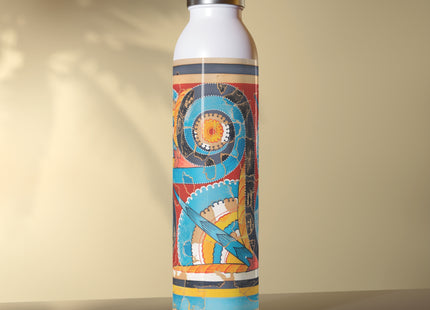 Reproduction of S-Spiral Frieze by Emile Gilliéron Slim Water Bottle