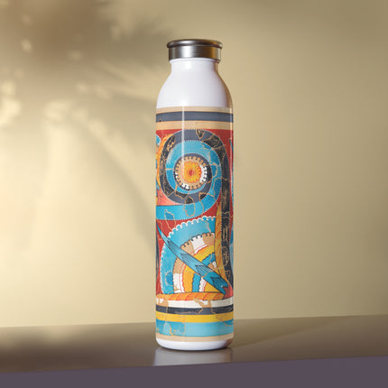Reproduction of S-Spiral Frieze by Emile Gilliéron Slim Water Bottle