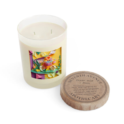 Origami Bicycle Scented Candle - Full Glass, 11oz - The White Tea & Fig, The Lavender & Sage, and The Ocean Mist & Moss