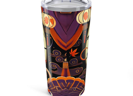 Theatrical Halloween Kabuki Mice on Teacup Tumbler 20oz