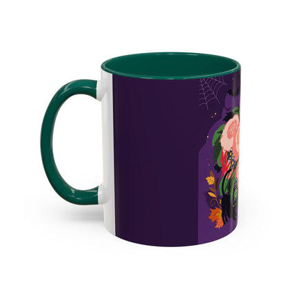 🌹🎃 The Lady Of The Haunted Rose Garden Colorful Mug – Romantic Halloween Charm