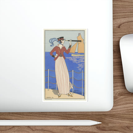 Costume de Yacht by George Barbier Die-Cut Stickers (5 Sizes)
