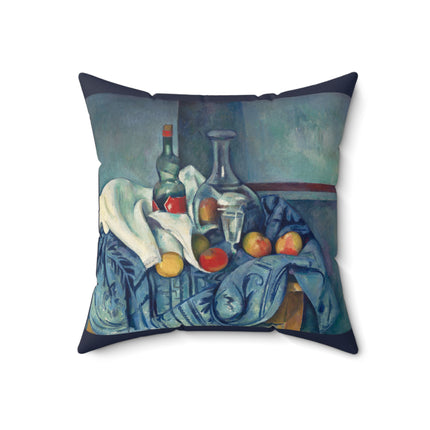 The Peppermint Bottle by Paul Cézanne Spun Polyester Square Pillow
