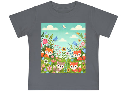 Fox Cubs in Bloom Baby Short Sleeve T-Shirt