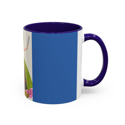 Lady with the Golden Fish Colorful Mugs – Whimsical Fashion & Playful Fantasy