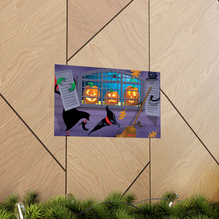 Whimsical Halloween Mischief Matte Horizontal Posters