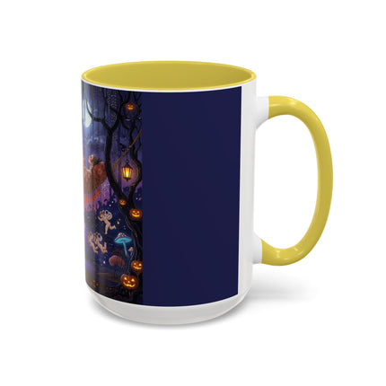 🌙🎃 Moonlit Mischief In The Pumpkin Grove Colorful Mug – Whimsical Halloween Fantasy