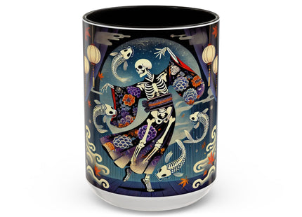 Skeleton Kabuki Performer Colorful Mugs (11oz, 15oz)